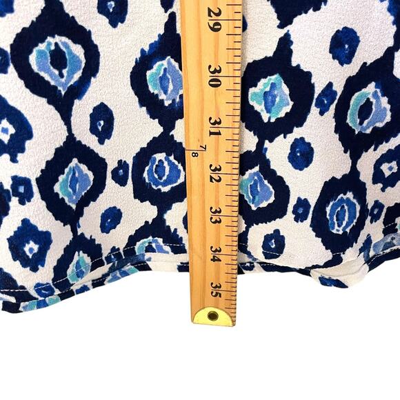 Mud Pie Womens Dress Size S Blue and White Ikat Batik Preppy - Picture 5 of 7